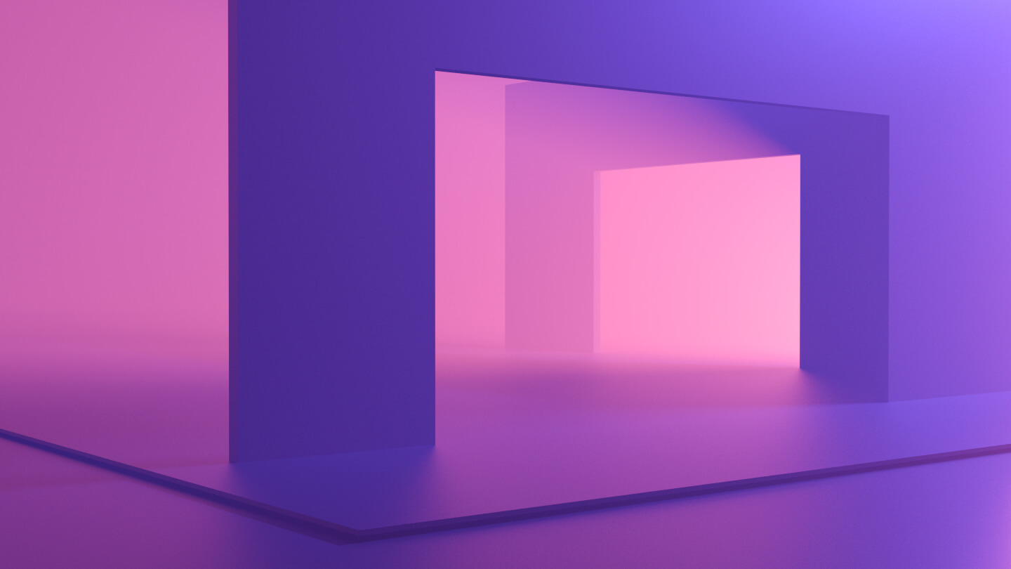 Pink and purple 3d space