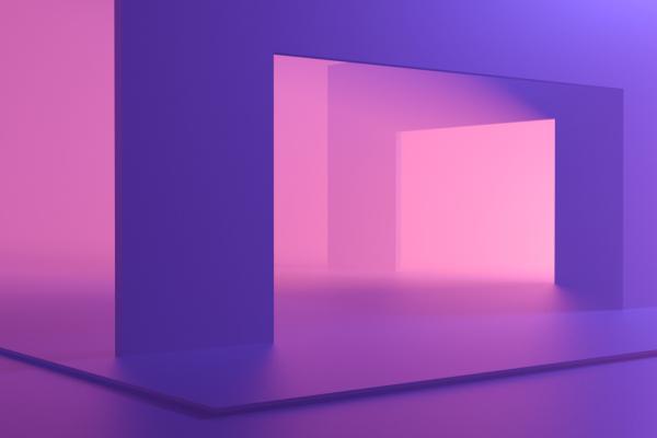 Pink and purple 3d space